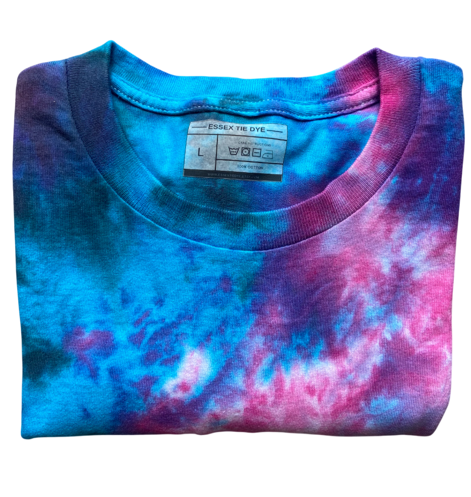 Pink Space Nebula Tie Dye T-Shirt, Adult, Youth, Unisex, XS, S, M, L, XL, 2XL, 3XL, 4XL, 5XL, Dyed in the UK, Gift