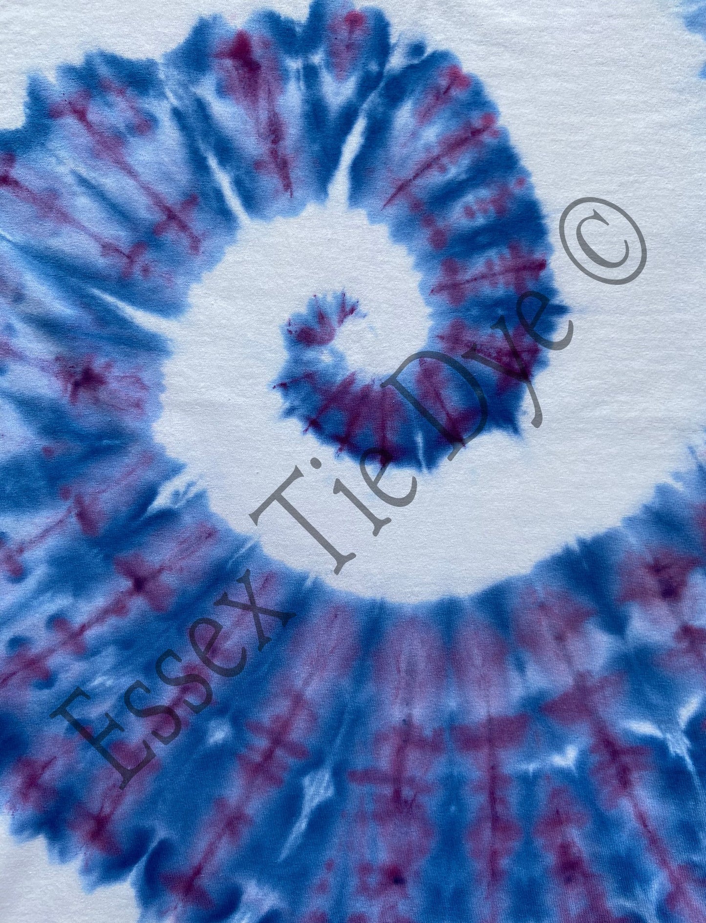 Periwinkle Ice Spiral Tie Dye T-Shirt, Adult, Youth, Unisex XS, S, M, L, XL, 2XL, 3XL, 4XL, 5XL, Dyed in the UK, Gift