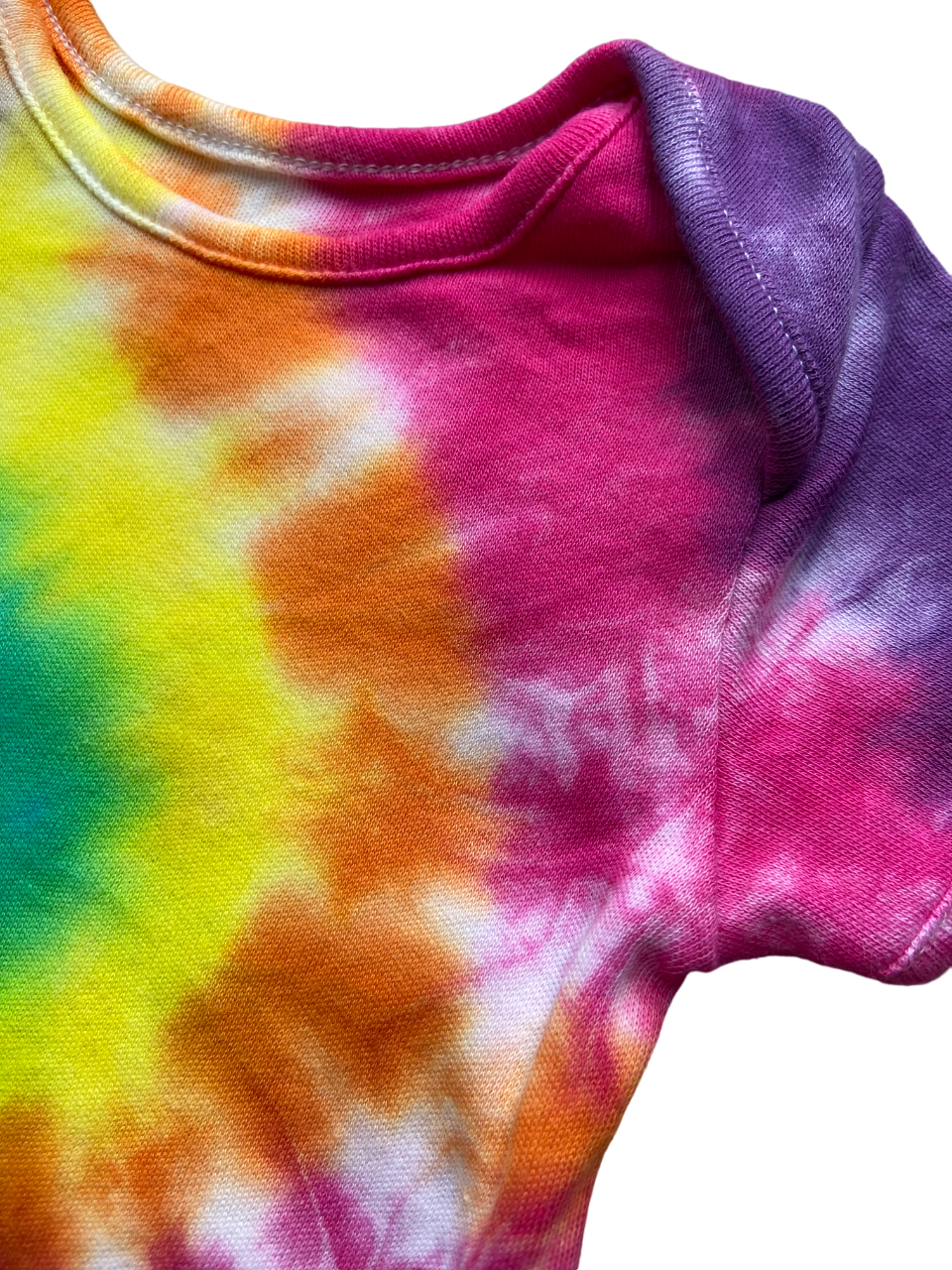 Rainbow Spiral Baby Tie Dye Vest, 0-3 months, 3-6 months, 6-9 months, 9-12 months, 12-18 months, 18-24 months, Unisex, Gift, 100% Cotton.