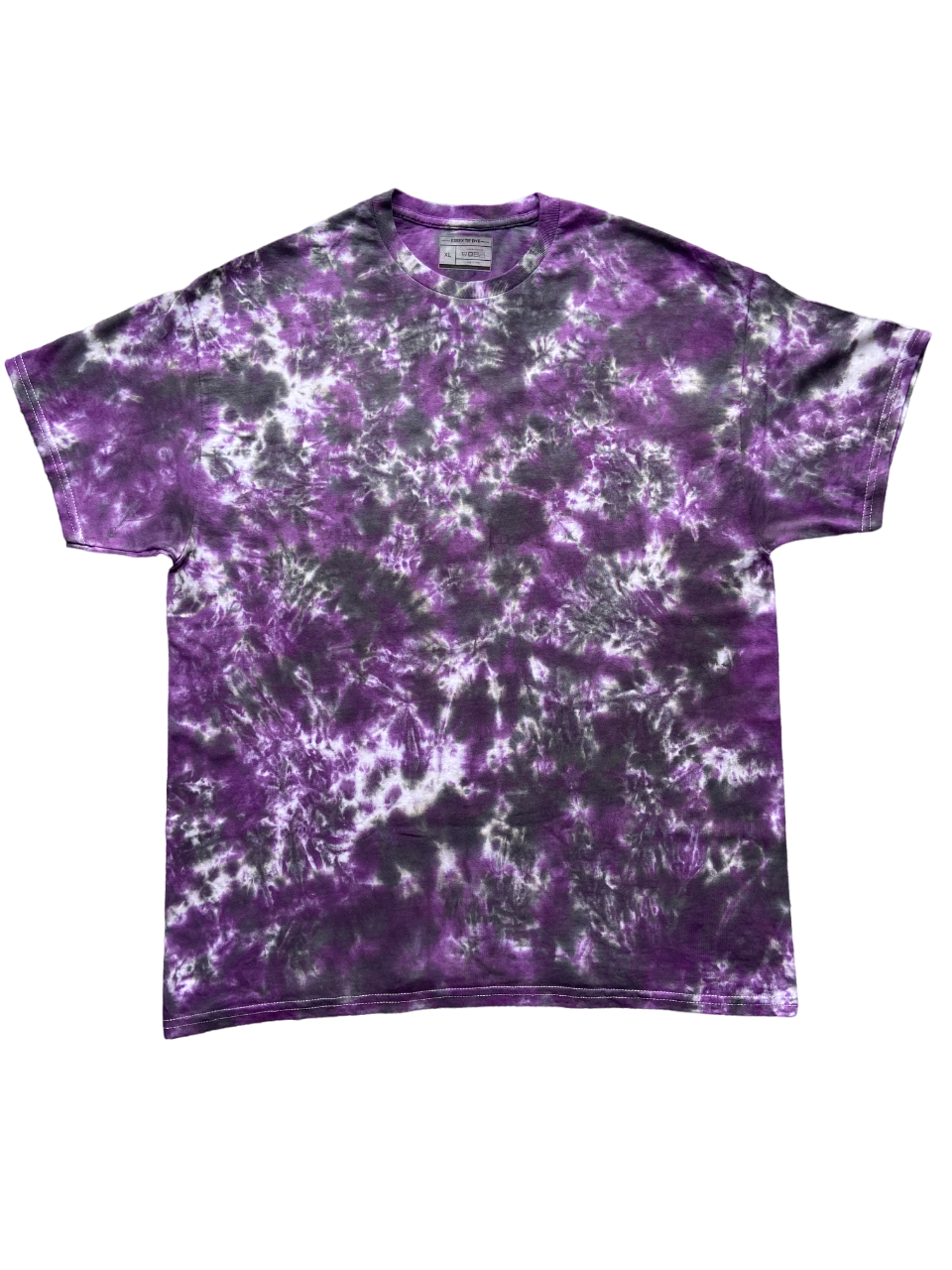 Black and Purple Scrunch Tie Dye T-Shirt, Adult, Youth, Unisex, XS, S, M, L, XL, 2XL, 3XL, 4XL, 5XL, Dyed in the UK, Gift, Handmade to order