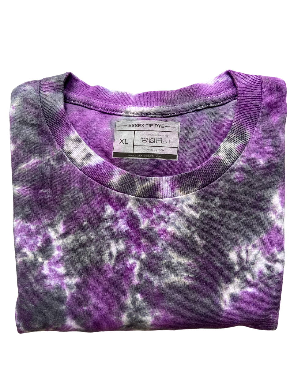 Black and Purple Scrunch Tie Dye T-Shirt, Adult, Youth, Unisex, XS, S, M, L, XL, 2XL, 3XL, 4XL, 5XL, Dyed in the UK, Gift, Handmade to order