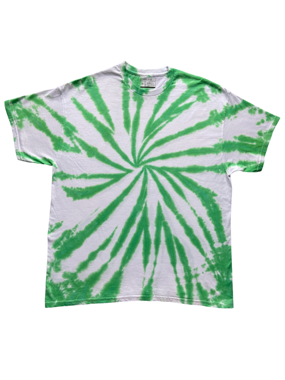 Bright Green Swirl Tie Dye T-Shirt, Adult, Youth, Unisex, XS, S, M, L, XL, 2XL, 3XL, 4XL, 5XL, Dyed in the UK, Gift