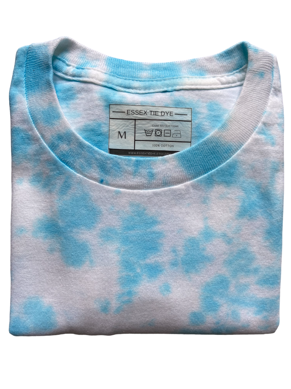 Glacier Blue Scrunch Tie Dye T-Shirt, Adult, Youth, Unisex, XS, S, M, L, XL, 2XL, 3XL, 4XL, 5XL, Dyed in the UK, Gift