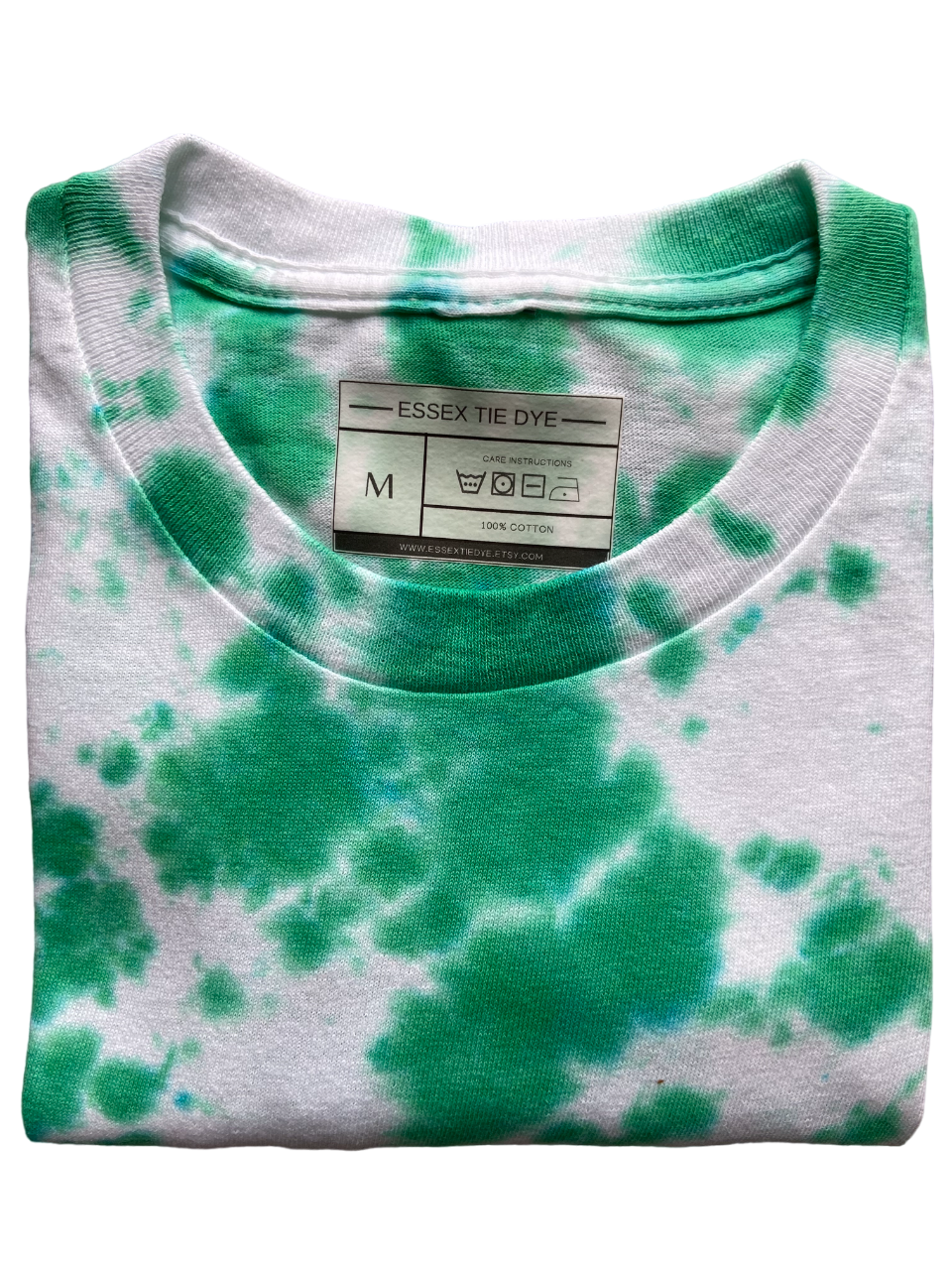 Kelly Green Scrunch Tie Dye T-Shirt, Adult, Youth, Unisex, XS, S, M, L, XL, 2XL, 3XL, 4XL, 5XL, Dyed in the UK, Gift