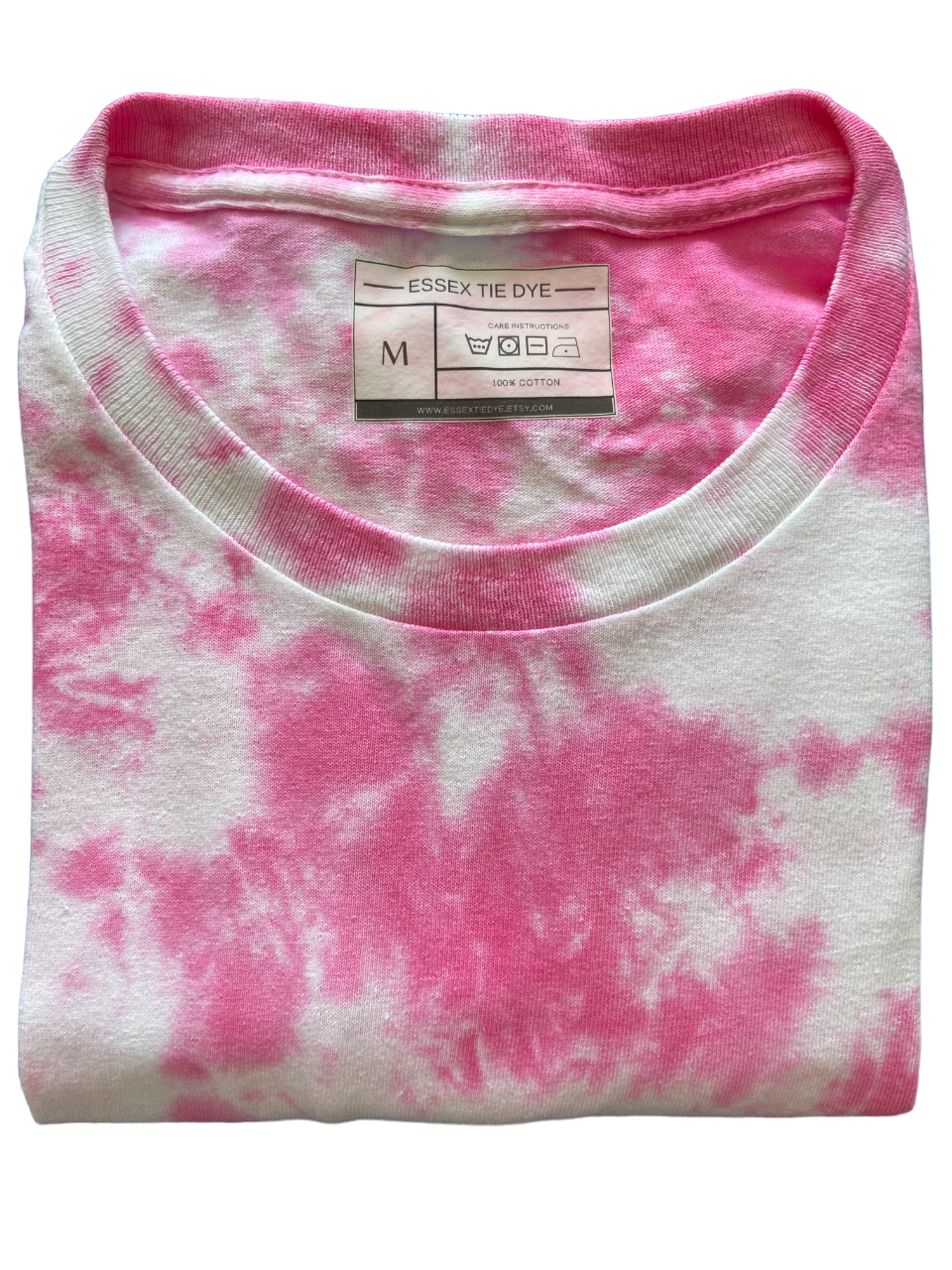Hot Pink Scrunch Tie Dye T-Shirt, Adult, Youth, Unisex, XS, S, M, L, XL, 2XL, 3XL, 4XL, 5XL, Dyed in the UK, Gift