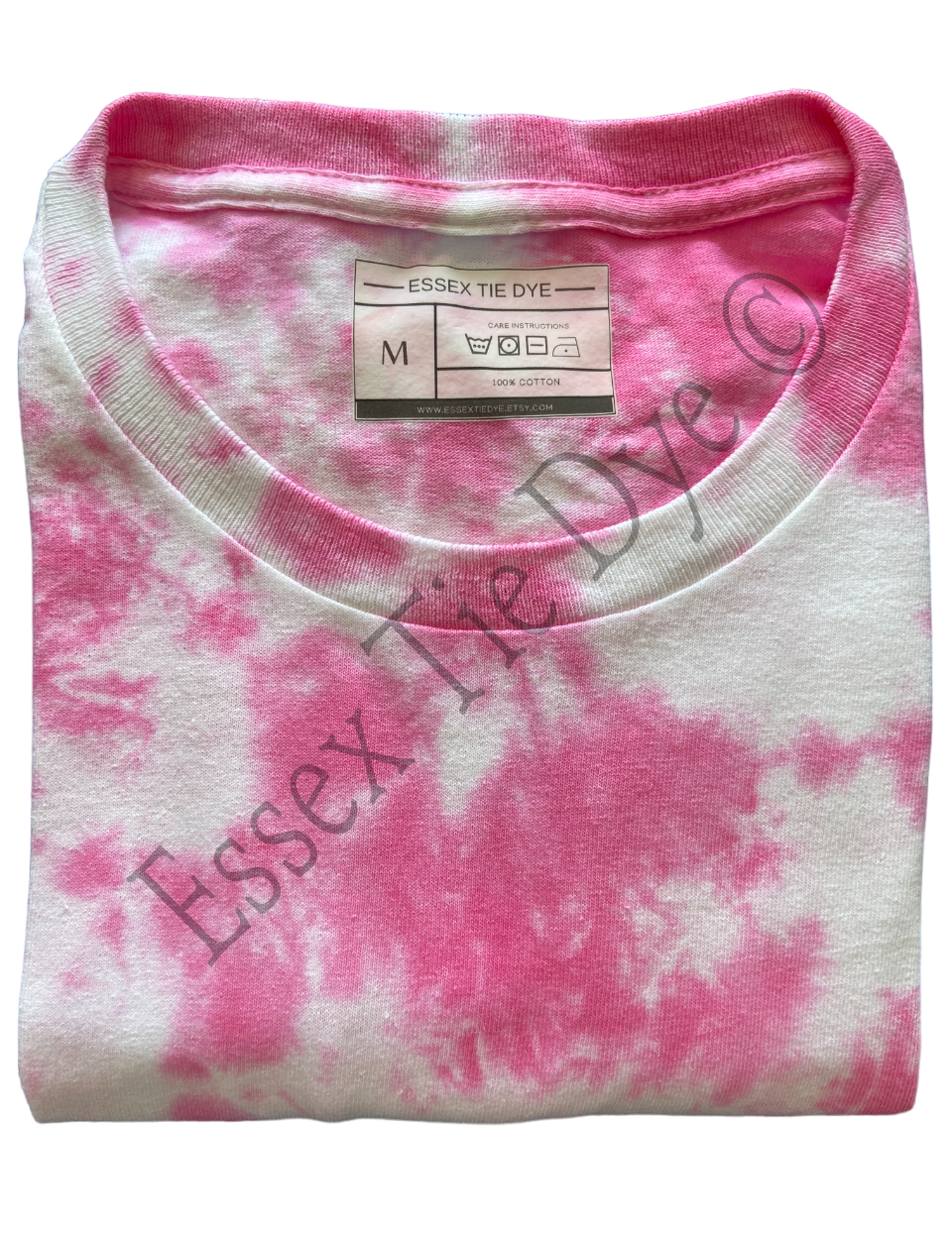 Pink Scrunch Tie Dye T-Shirt, Adult, Youth, Unisex, XS, S, M, L, XL, 2XL, 3XL, 4XL, 5XL, Dyed in the UK, Gift