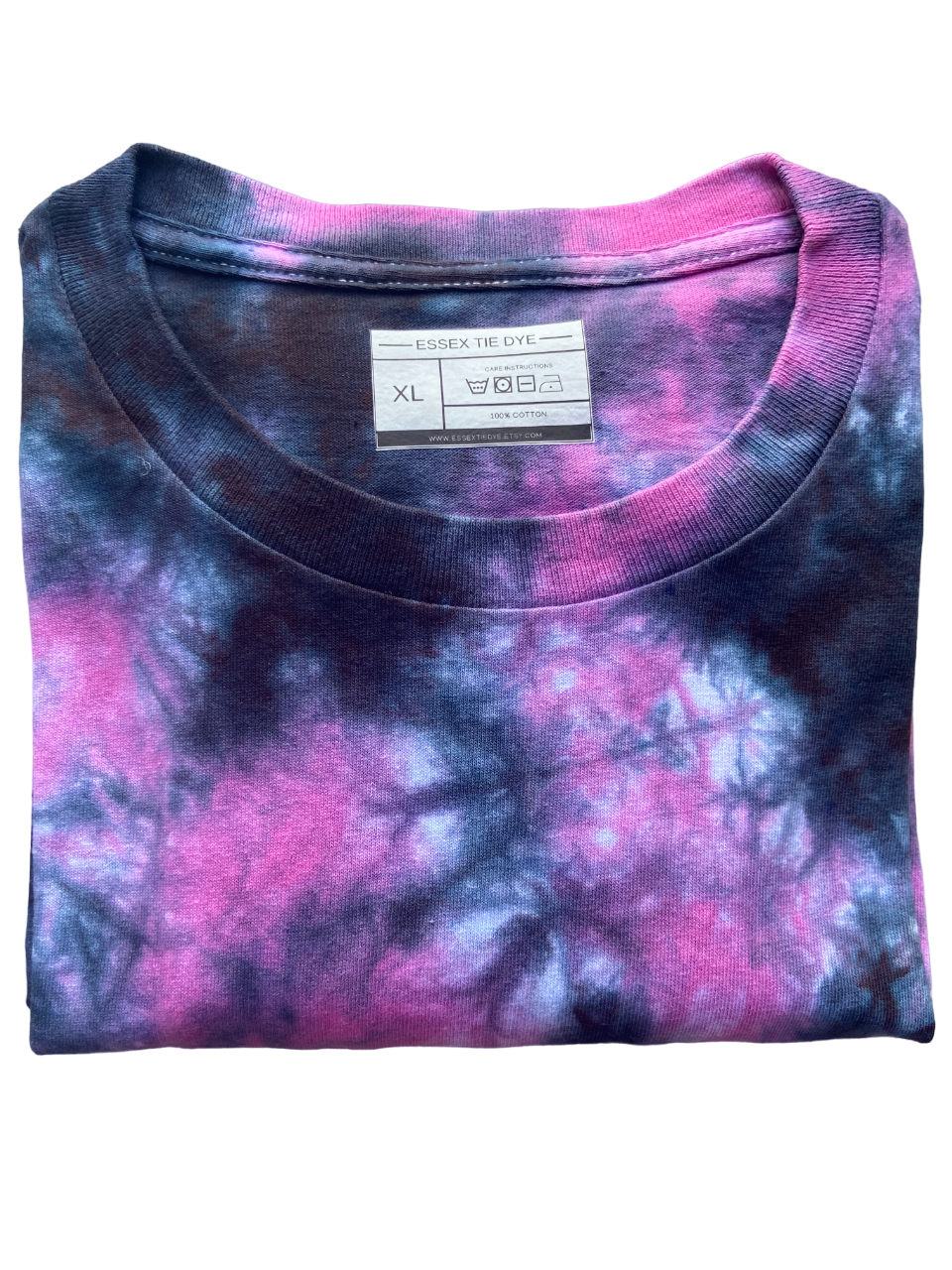 Black and Hot Pink Scrunch Tie Dye T-Shirt, Adult, Youth, Unisex, XS, S, M, L, XL, 2XL, 3XL, 4XL, 5XL, Dyed in the UK, Gift, Handmade