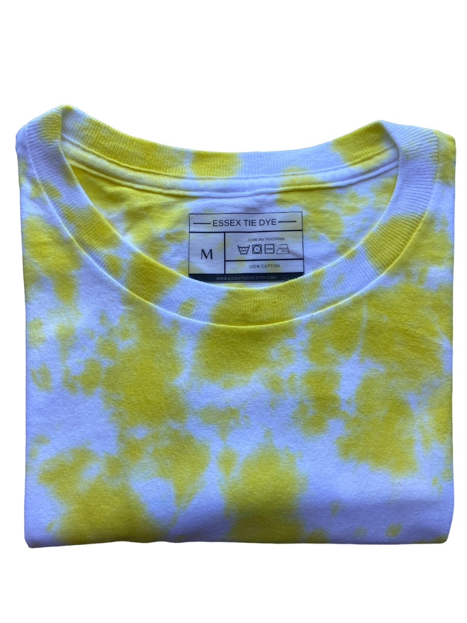 Lemon Yellow Scrunch Tie Dye T-Shirt, Adult, Youth, Unisex, XS, S, M, L, XL, 2XL, 3XL, 4XL, 5XL, Dyed in the UK, Gift
