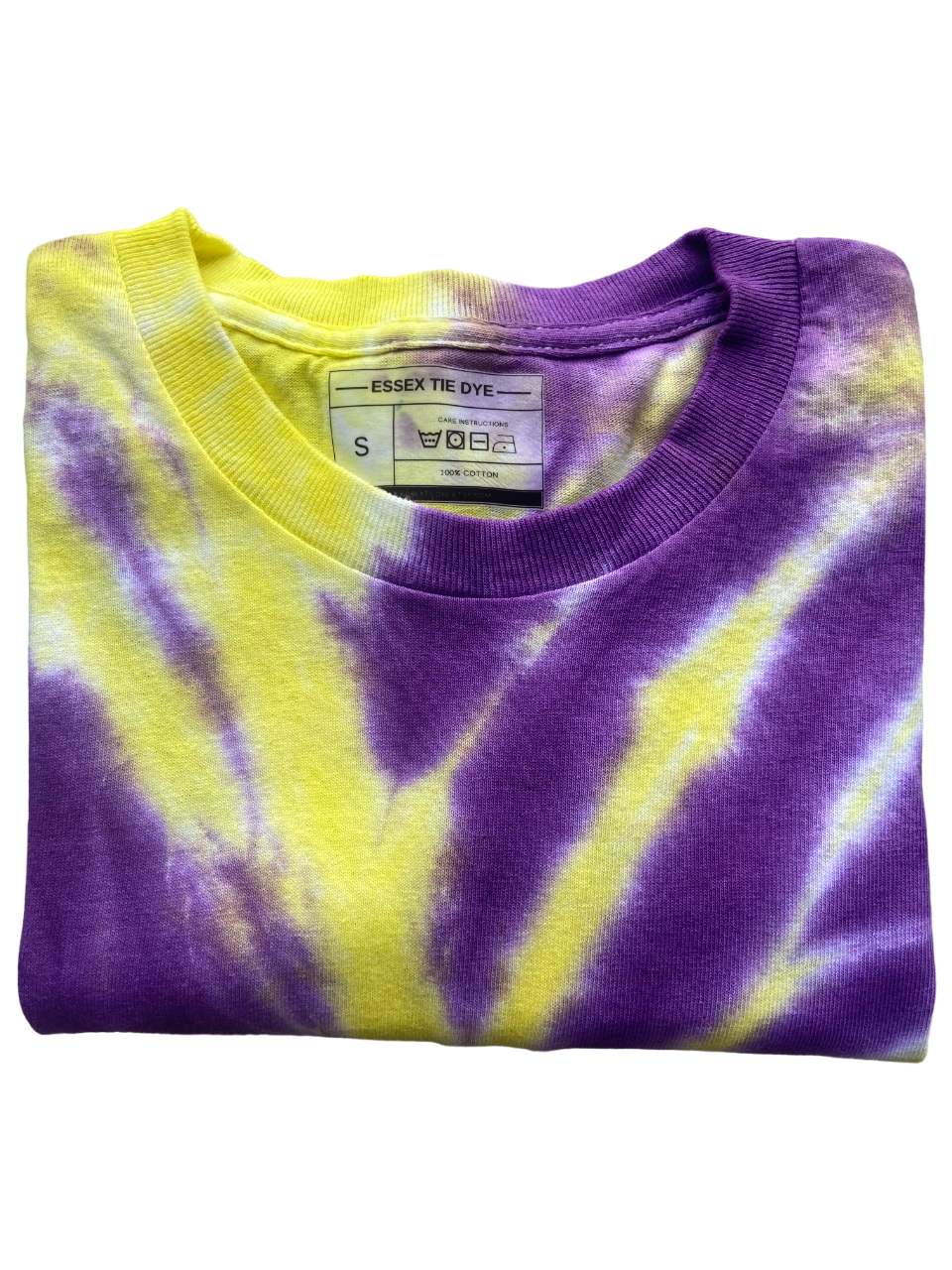 Purple and Yellow Swirl Tie Dye T-Shirt, Adult, Youth, Unisex, XS, S, M, L, XL, 2XL, 3XL, 4XL, 5XL, Dyed in the UK, Gift