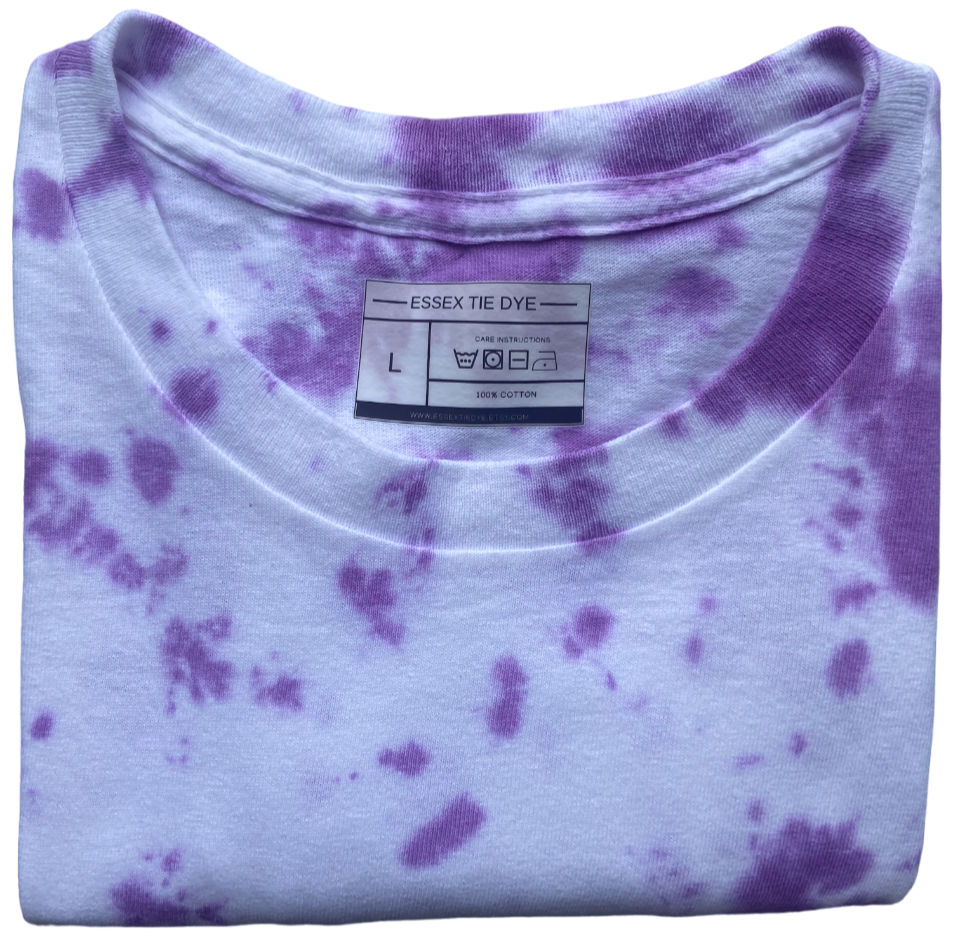 Grape Scrunch Tie Dye T-Shirt, Adult, Youth, Unisex, XS, S, M, L, XL, 2XL, 3XL, 4XL, 5XL, Dyed in the UK, Gift
