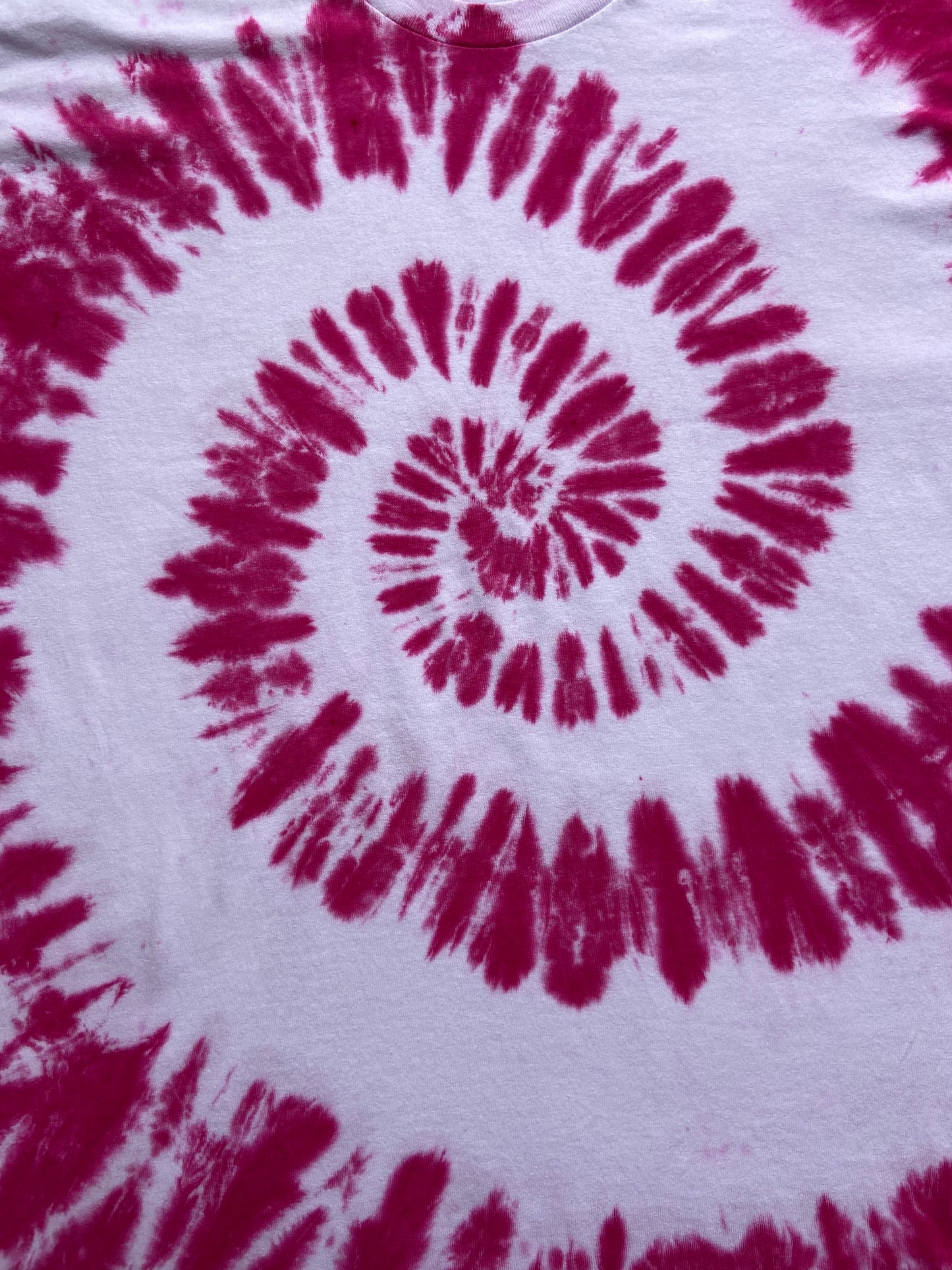 Fuchsia Red Spiral Tie Dye T-Shirt, Adult, Youth, Unisex, XS, S, M, L, XL, 2XL, 3XL, 4XL, 5XL, Dyed in the UK, Gift