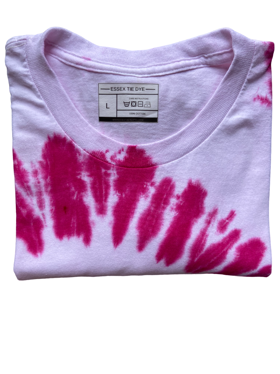 Fuchsia Red Spiral Tie Dye T-Shirt, Adult, Youth, Unisex, XS, S, M, L, XL, 2XL, 3XL, 4XL, 5XL, Dyed in the UK, Gift