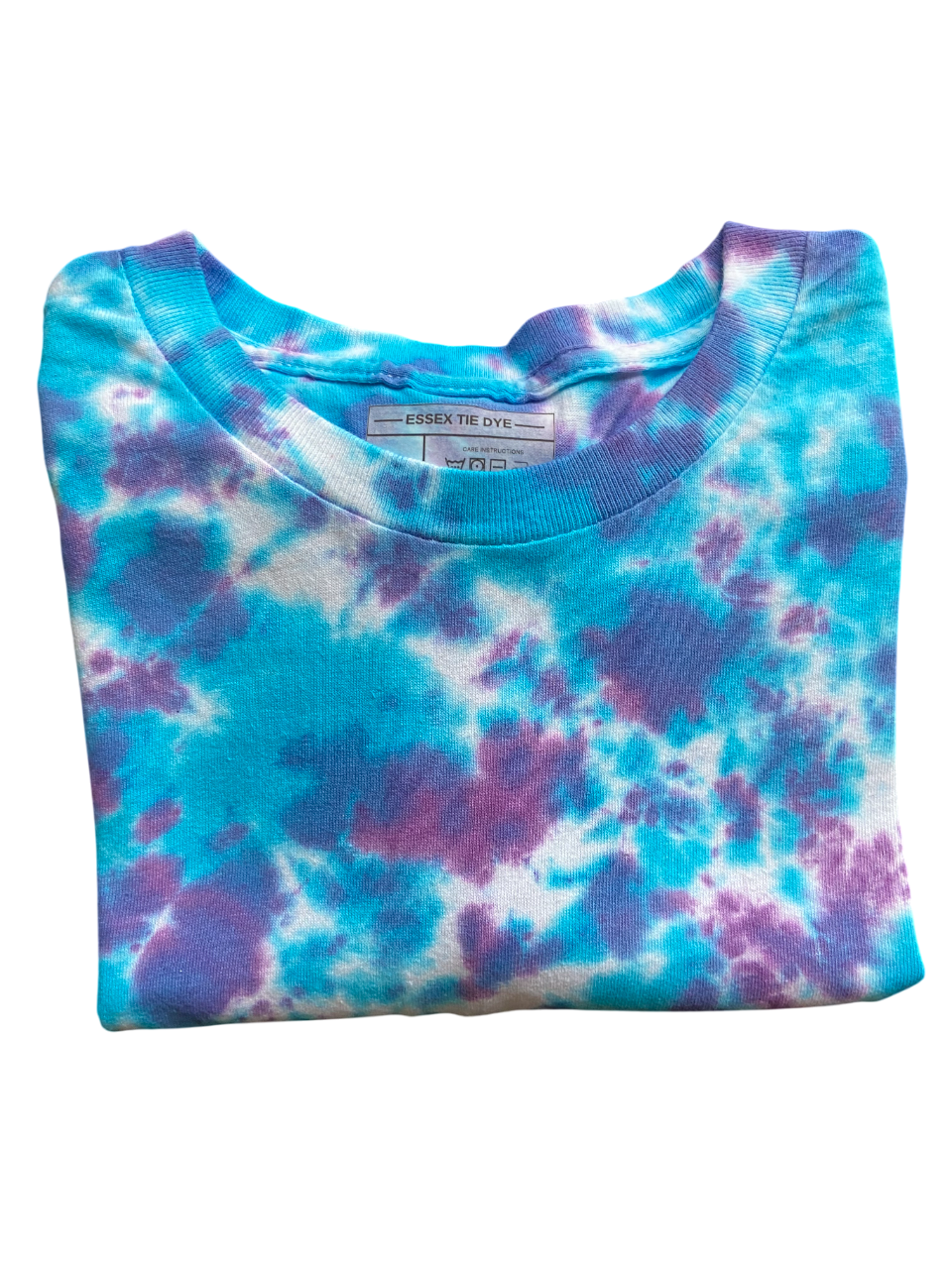 2Blue and Purple Scrunch Tie Dye T-Shirt, Adult, Youth, Unisex, XS, S, M, L, XL, 2XL, 3XL, 4XL, 5XL, Dyed in the UK, Gift, Handmade to order