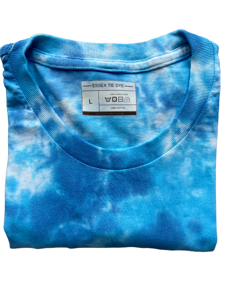 Alpine & Sapphire Blue Scrunch Tie Dye T-Shirt, Adult, Youth, Unisex, XS, S, M, L, XL, 2XL, 3XL, 4XL, 5XL, Dyed in the UK, Gift