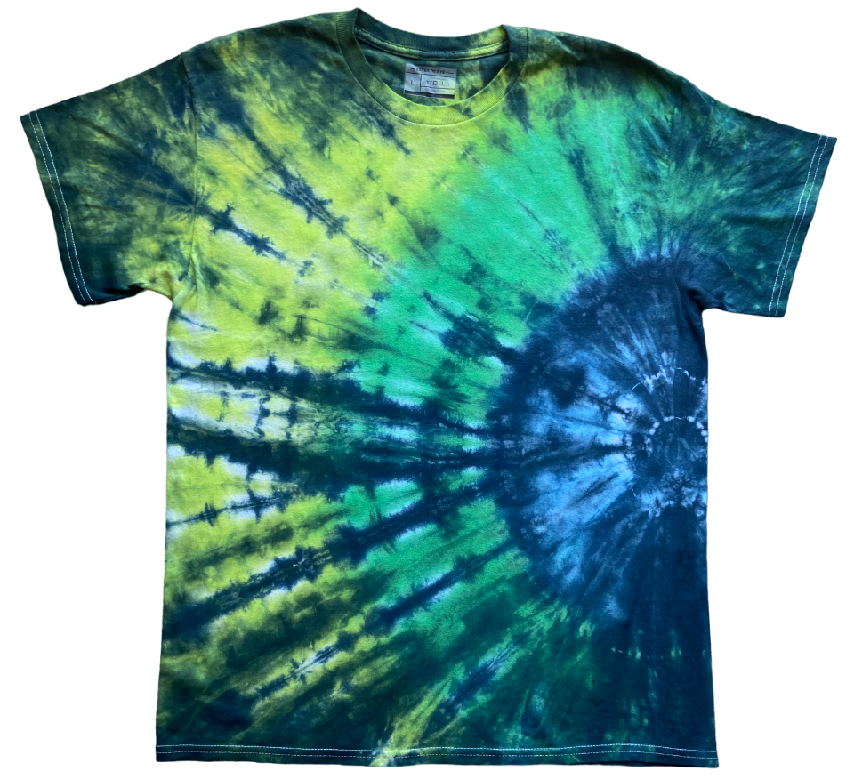Cooling Blue Star Tie Dye T-Shirt, Adult, Youth, Unisex, XS, S, M, L, XL, 2XL, 3XL, 4XL, 5XL, Dyed in the UK, Gift, Handmade to order