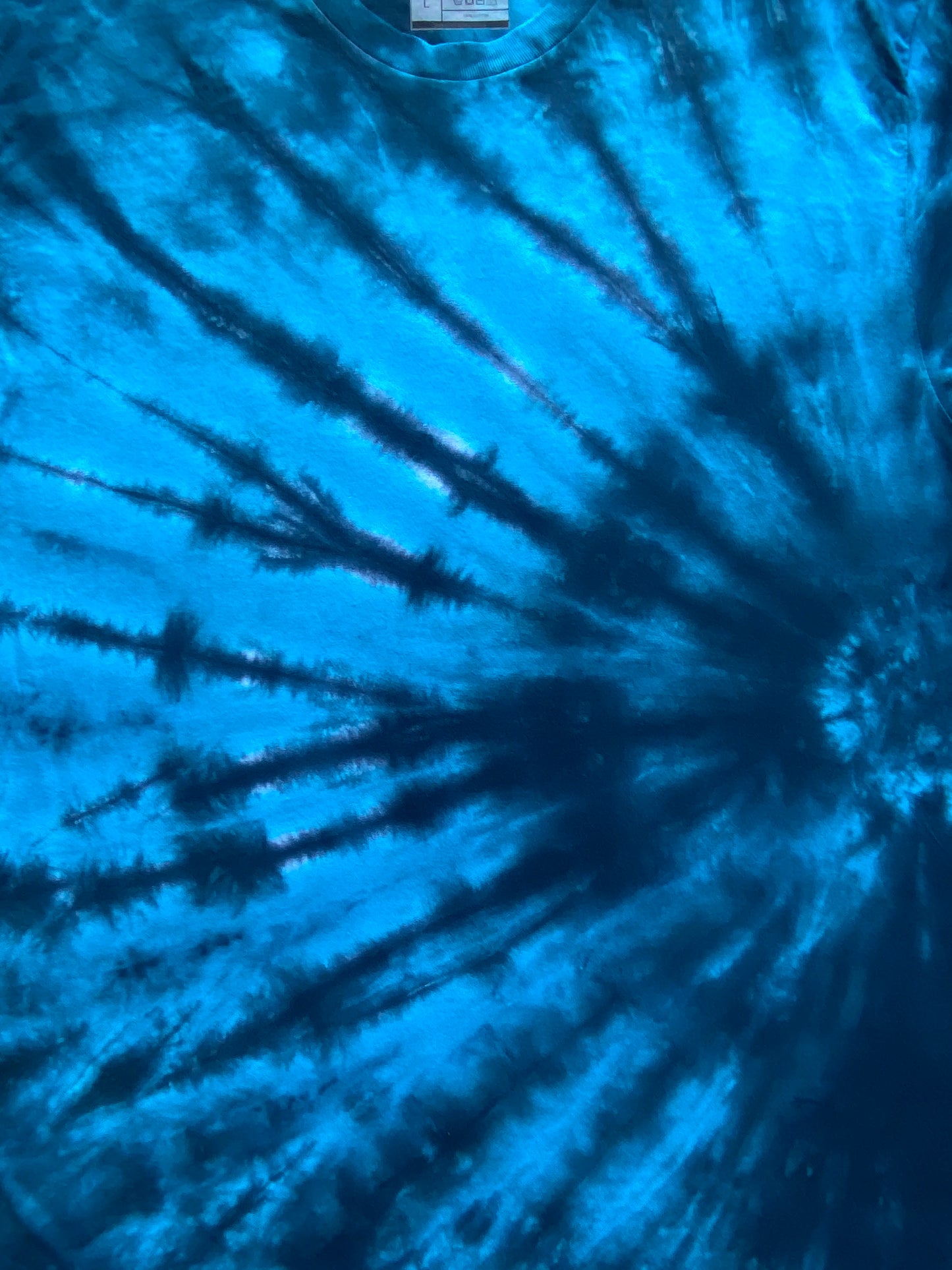 Blue Star Tie Dye T-Shirt, Adult, Youth, Unisex, XS, S, M, L, XL, 2XL, 3XL, 4XL, 5XL, Dyed in the UK, Gift, Handmade to order