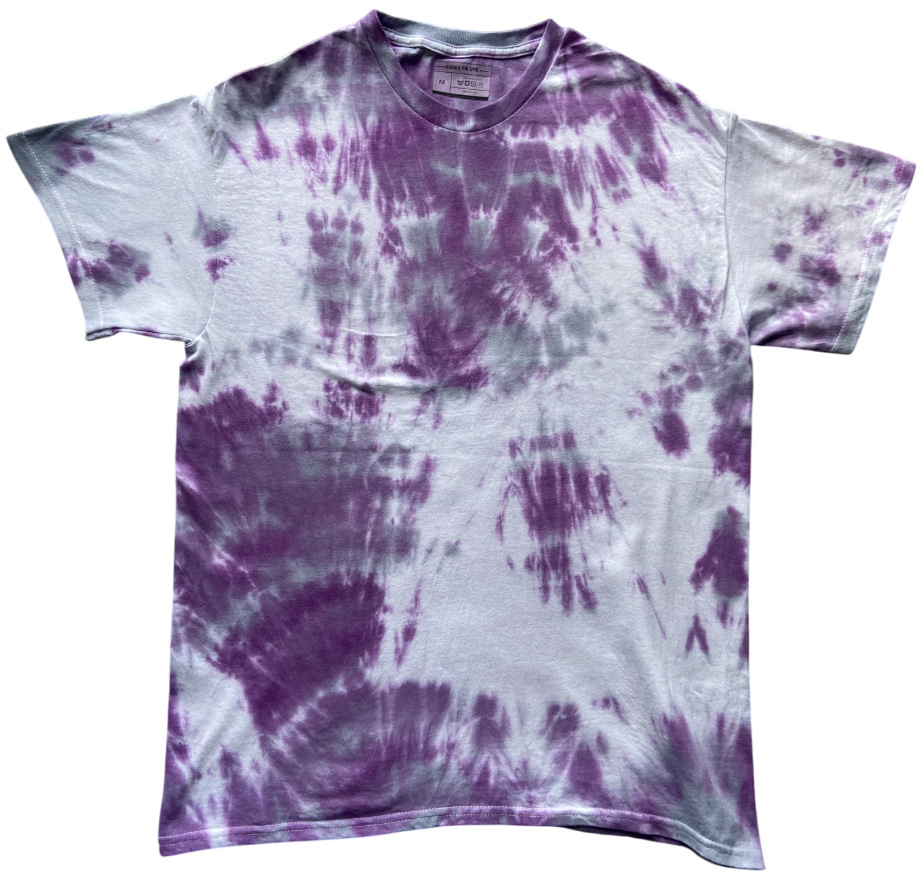 Purple and Grey Wave Tie Dye T-Shirt, Adult, Unisex Youth, XS, S, M, L, XL, 2XL, 3XL, 4XL, 5XL, Dyed in the UK, Gift, Handmade to order