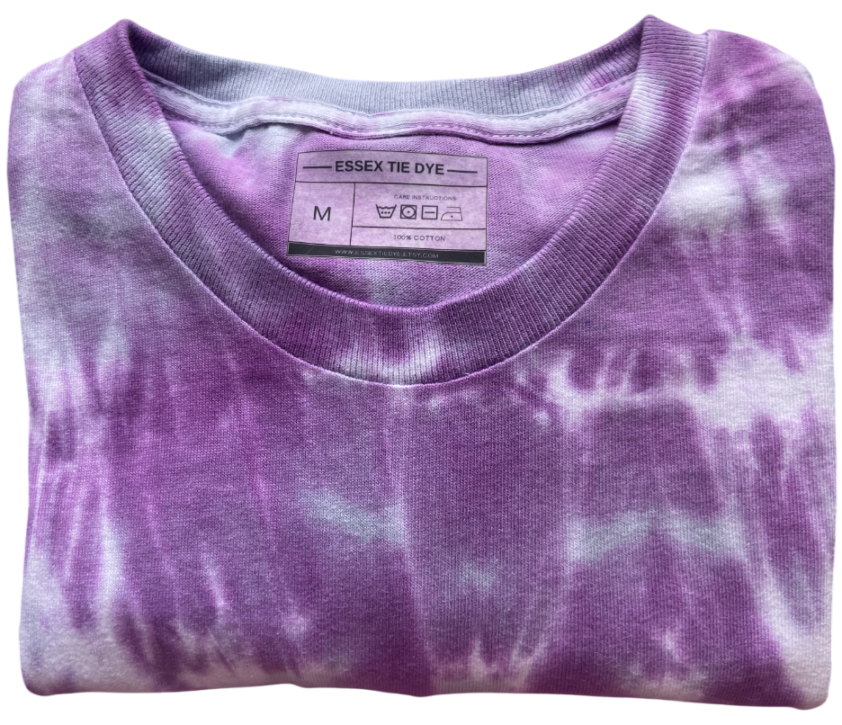 Purple and Grey Wave Tie Dye T-Shirt, Adult, Unisex Youth, XS, S, M, L, XL, 2XL, 3XL, 4XL, 5XL, Dyed in the UK, Gift, Handmade to order