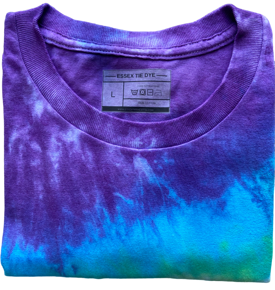 Wet Rainbow Tie Dye T-Shirt, Adult, Youth, Unisex, XS, S, M, L, XL, 2XL, 3XL, 4XL, 5XL, Dyed in the UK, Gift, Handmade to order, Custom