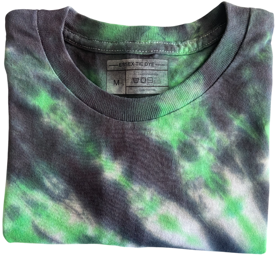 Green Star Tie Dye T-Shirt, Adult, Youth, Unisex, XS, S, M, L, XL, 2XL, 3XL, 4XL, 5XL, Dyed in the UK, Gift, Handmade to order, Unique