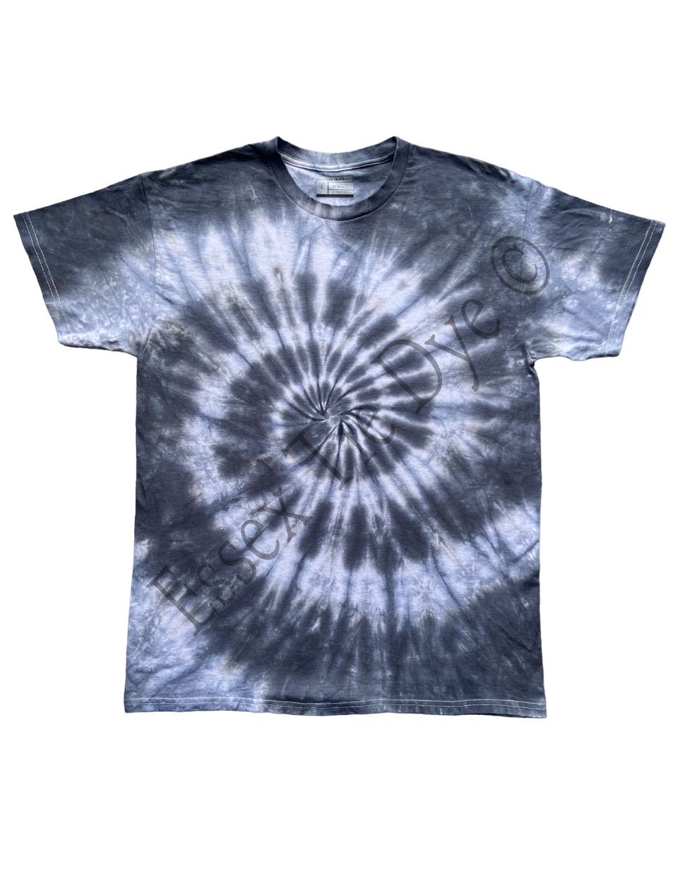 Black 2 Tone Spiral Tie Dye T-Shirt, Adult, Youth, Unisex XS, S, M, L, XL, 2XL, 3XL, 4XL, 5XL, Dyed in the UK, Gift