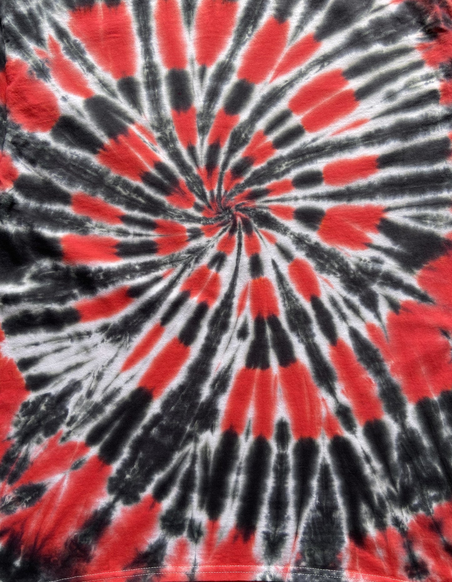 Red and Black Spiral and Swirl Tie Dye T-Shirt, Adult, Youth, Unisex, XS, S, M, L, XL, 2XL, 3XL, 4XL, 5XL, Dyed in the UK, Gift
