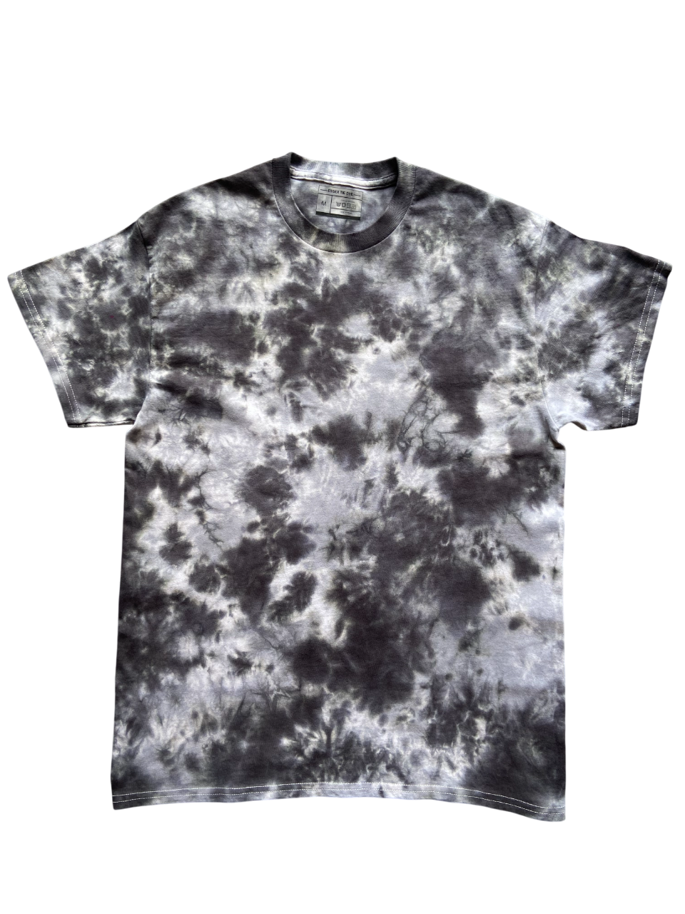 Black 2 Tone Scrunch Tie Dye T-Shirt, Adult, Youth, Unisex, XS, S, M, L, XL, 2XL, 3XL, 4XL, 5XL, Dyed in the UK, Gift