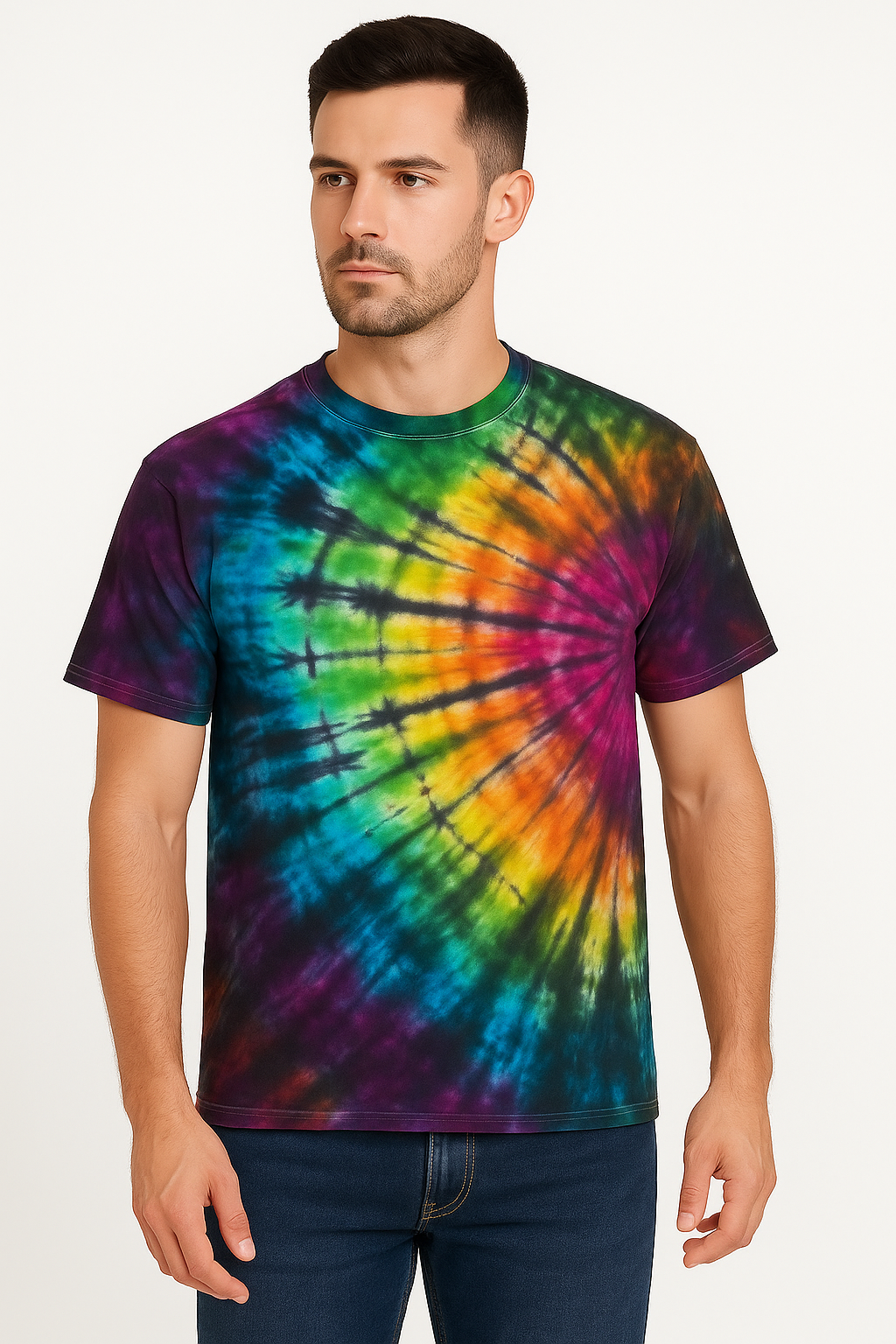 Prism Tie Dye T-Shirt, Adult, Youth, XS, S, M, L, XL, 2XL, 3XL, 4XL, 5XL, Dyed in the UK, Gift