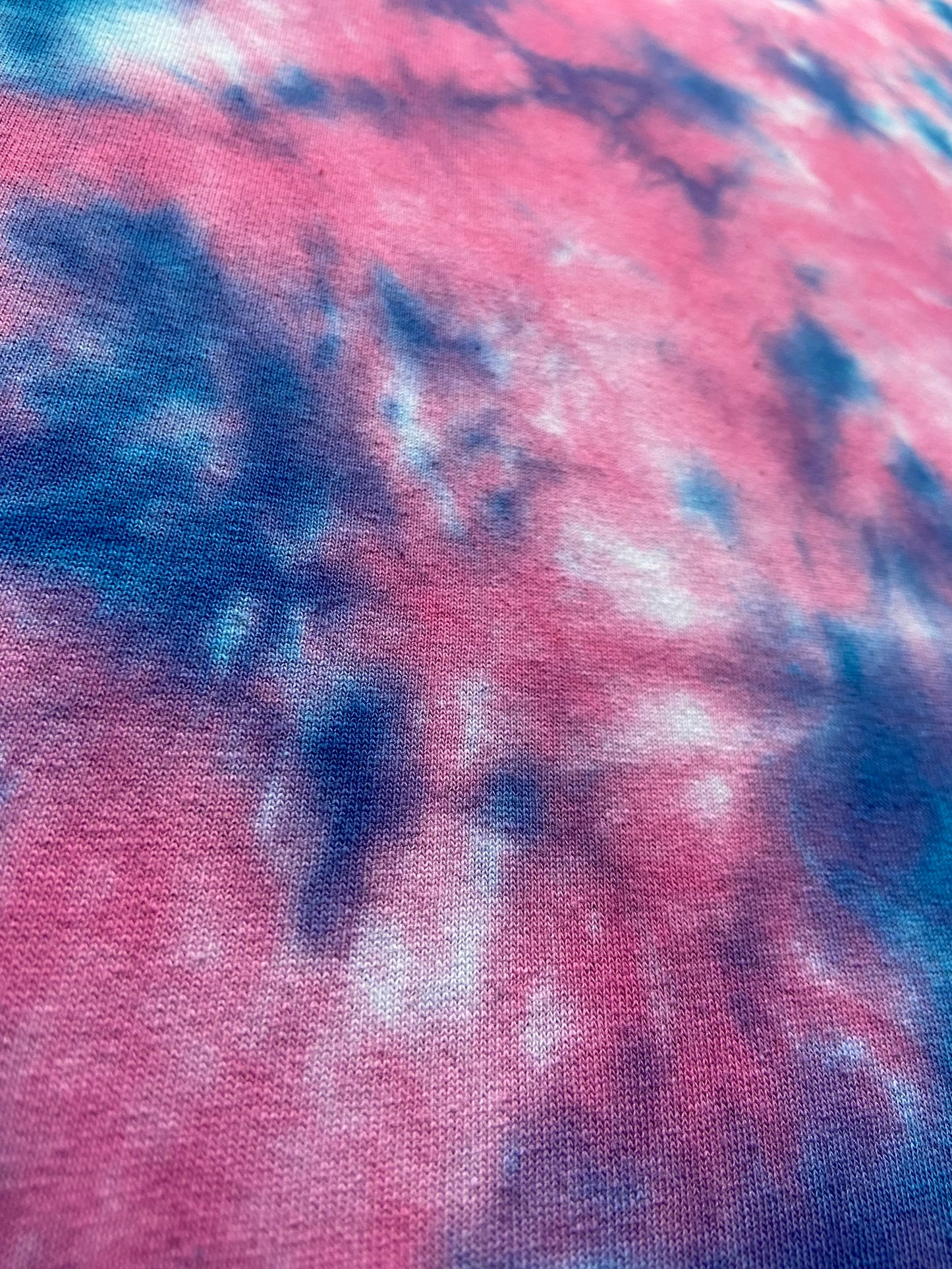 Navy with Pink Accent Scrunch Tie Dye T-Shirt, Adult, Youth, Unisex, XS, S, M, L, XL, 2XL, 3XL, 4XL, 5XL, Dyed in the UK, Gift