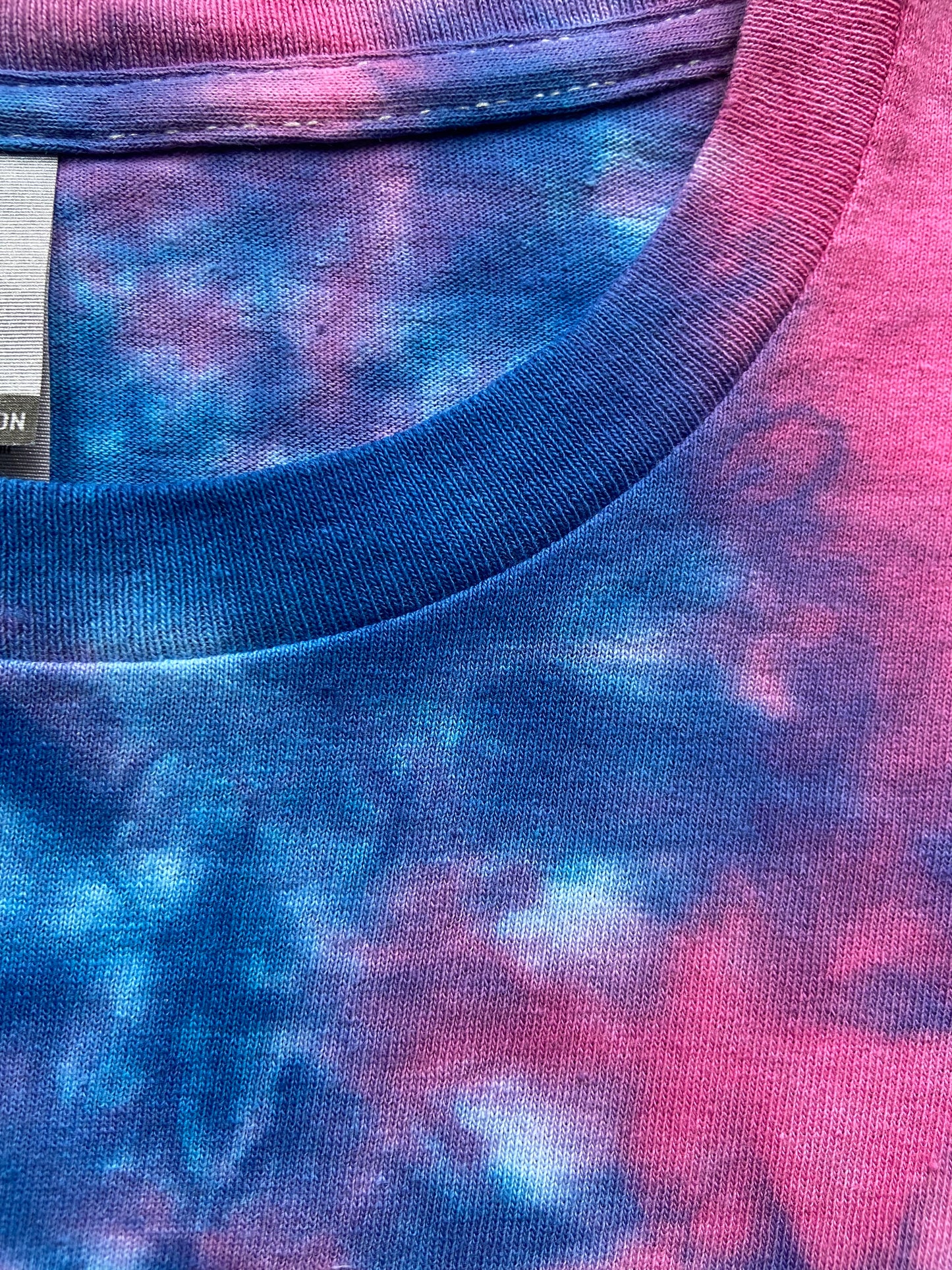 Navy with Pink Accent Scrunch Tie Dye T-Shirt, Adult, Youth, Unisex, XS, S, M, L, XL, 2XL, 3XL, 4XL, 5XL, Dyed in the UK, Gift