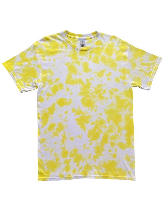 Lemon Yellow Scrunch Tie Dye T-Shirt, Adult, Unisex, S, M, L, XL, 2XL, 3XL, 4XL, 5XL, Dyed in the UK, Gift