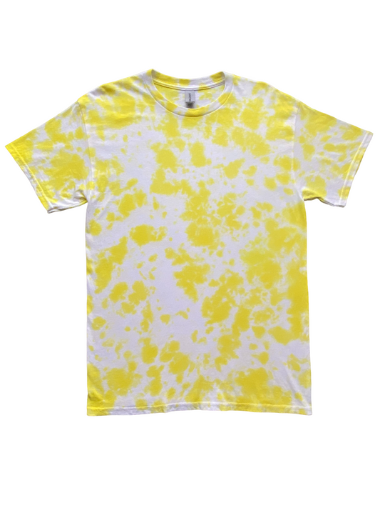 Lemon Yellow Scrunch Tie Dye T-Shirt, Adult, Youth, Unisex, XS, S, M, L, XL, 2XL, 3XL, 4XL, 5XL, Dyed in the UK, Gift