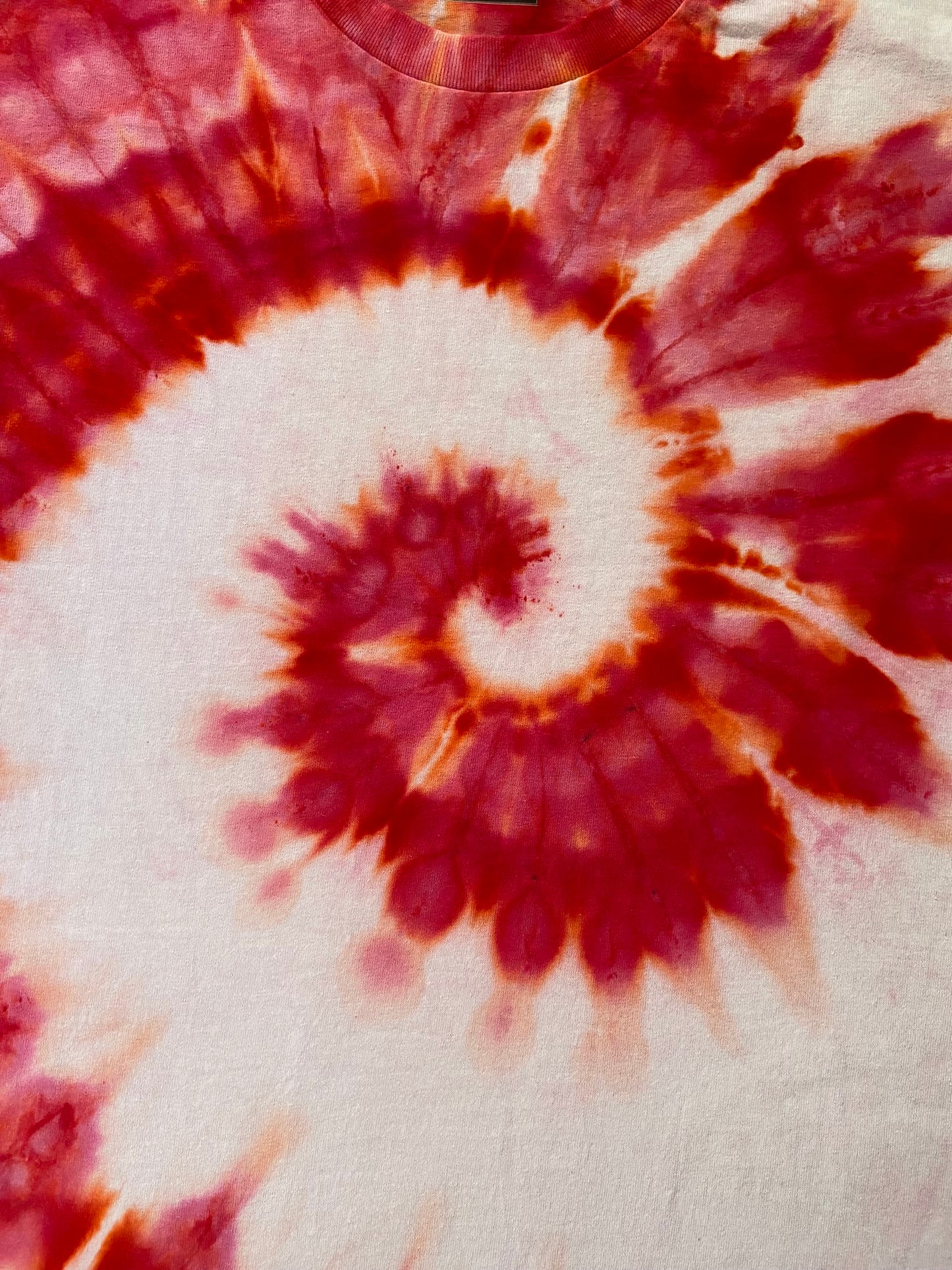 Scarlet Ice Spiral Tie Dye T-Shirt, Adult, Youth, Unisex XS, S, M, L, XL, 2XL, 3XL, 4XL, 5XL, Dyed in the UK, Gift