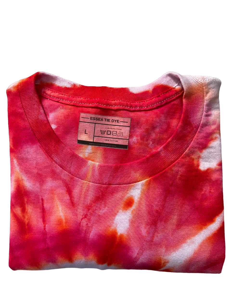 Scarlet Ice Spiral Tie Dye T-Shirt, Adult, Youth, Unisex XS, S, M, L, XL, 2XL, 3XL, 4XL, 5XL, Dyed in the UK, Gift