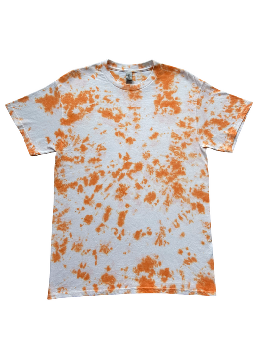 Orange Crush Scrunch Tie Dye T-Shirt, Adult, Unisex, S, M, L, XL, 2XL, 3XL, 4XL, 5XL, Dyed in the UK, Gift