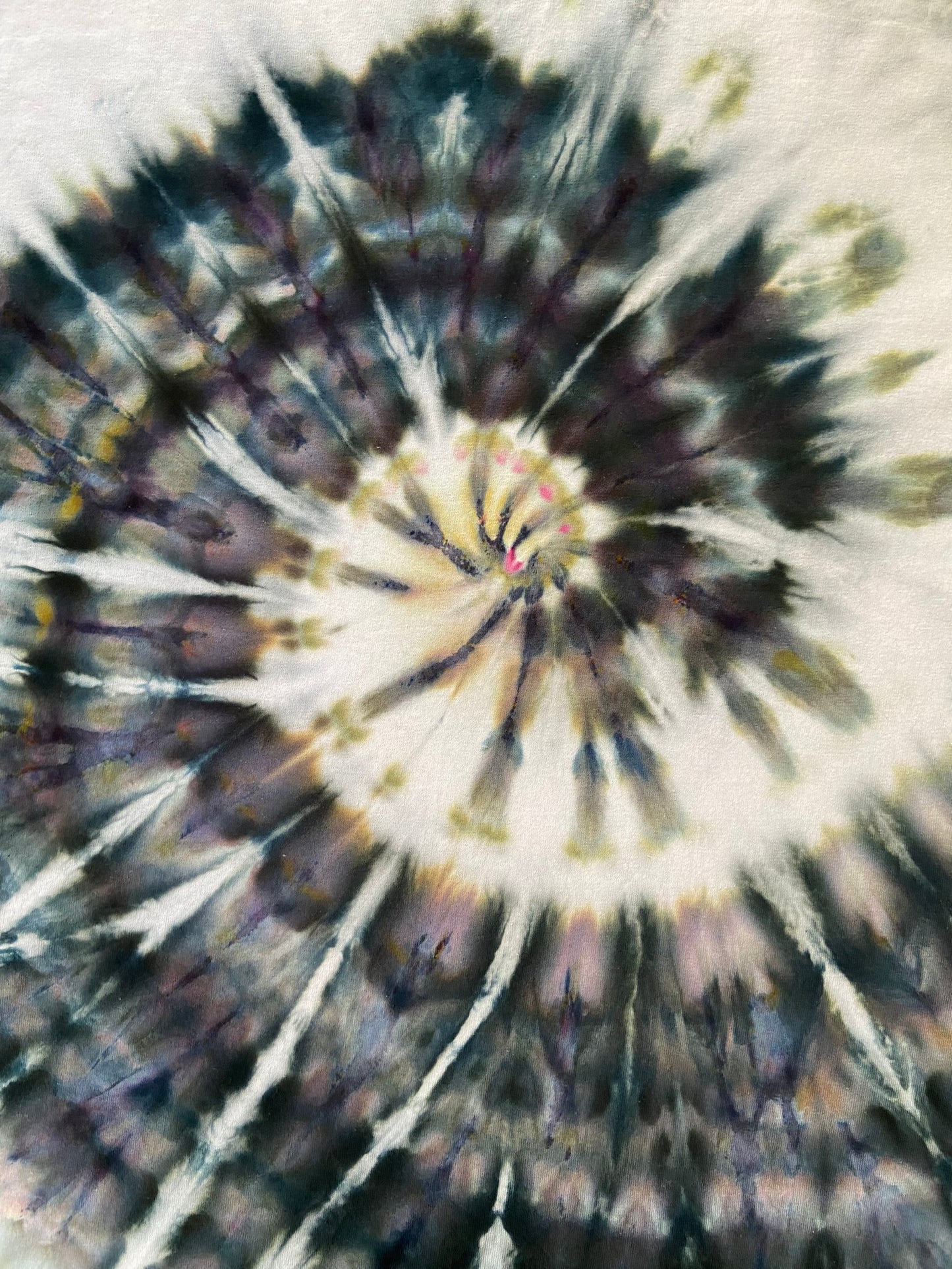 Black Ice Spiral Tie Dye T-Shirt, Adult, Youth, Unisex XS, S, M, L, XL, 2XL, 3XL, 4XL, 5XL, Dyed in the UK, Gift