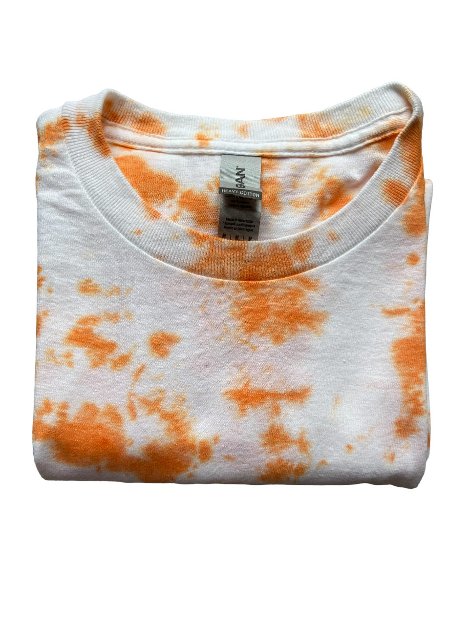 Orange Crush Scrunch Tie Dye T-Shirt, Adult, Unisex, S, M, L, XL, 2XL, 3XL, 4XL, 5XL, Dyed in the UK, Gift