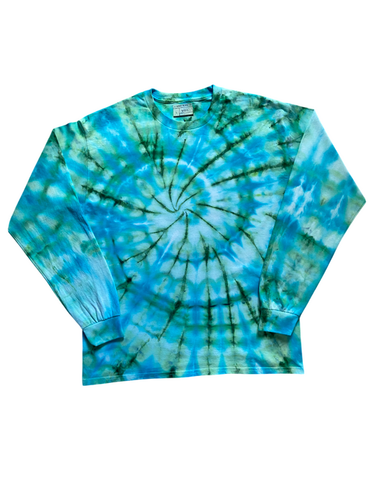 Jade Ice Spiral Tie Dye T-Shirt, Adult, Youth, Unisex XS, S, M, L, XL, 2XL, 3XL, 4XL, 5XL, Dyed in the UK, Gift