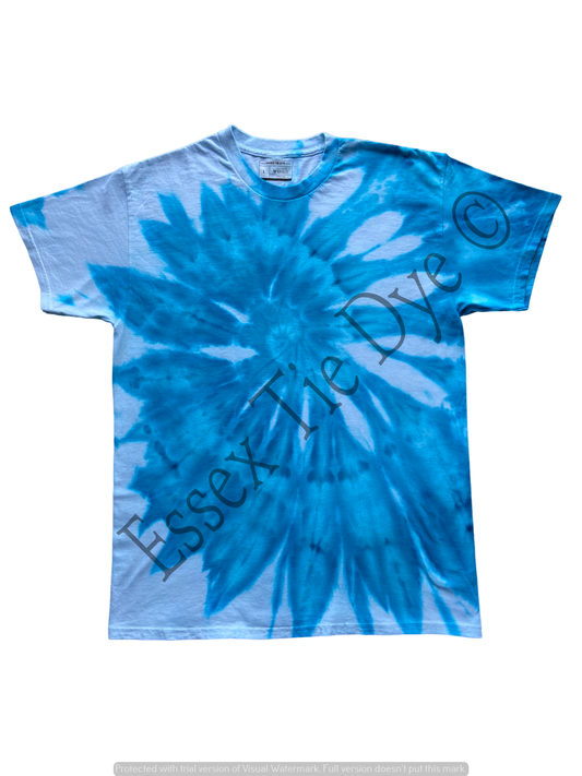 Turquoise Ice Tie Dye Spiral