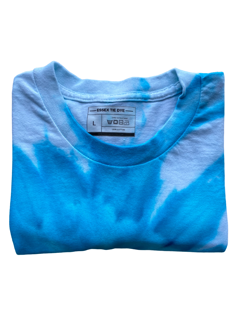 Turquoise Ice Spiral Tie Dye T-Shirt, Adult, Youth, Unisex XS, S, M, L, XL, 2XL, 3XL, 4XL, 5XL, Dyed in the UK, Gift