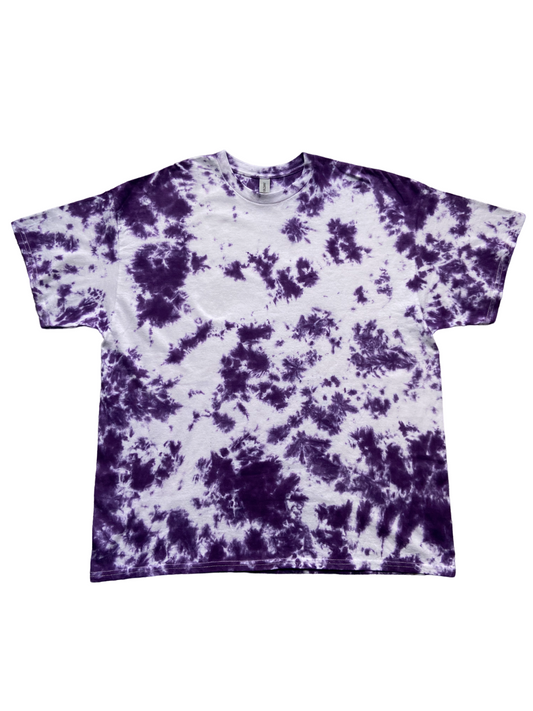 Imperial Purple Scrunch Tie Dye T-Shirt, Adult, Youth, Unisex, XS, S, M, L, XL, 2XL, 3XL, 4XL, 5XL, Dyed in the UK, Gift