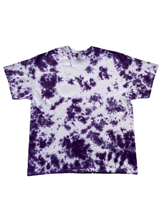 Imperial Purple Scrunch Tie Dye T-Shirt, Adult, Unisex, S, M, L, XL, 2XL, 3XL, 4XL, 5XL, Dyed in the UK, Gift