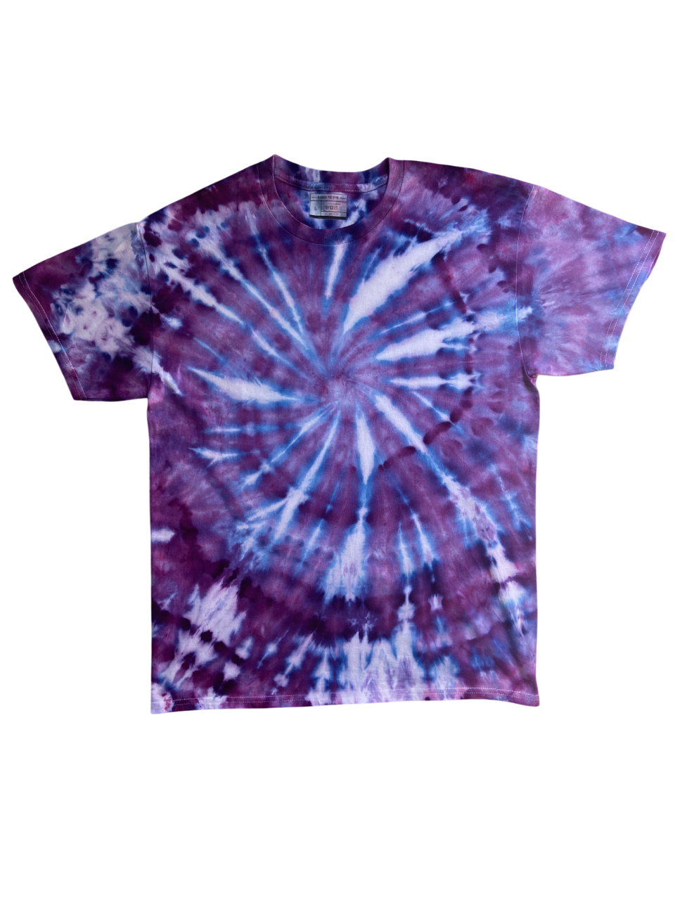Violet Bliss Spiral Ice Tie Dye T-Shirt, Adult, Youth, Unisex XS, S, M, L, XL, 2XL, 3XL, 4XL, 5XL, Dyed in the UK, Gift