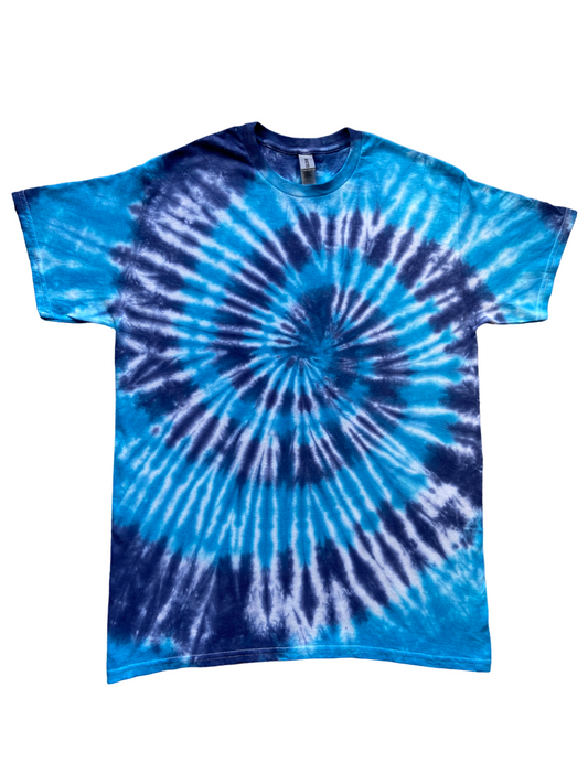 Blue Spiral Tie Dye