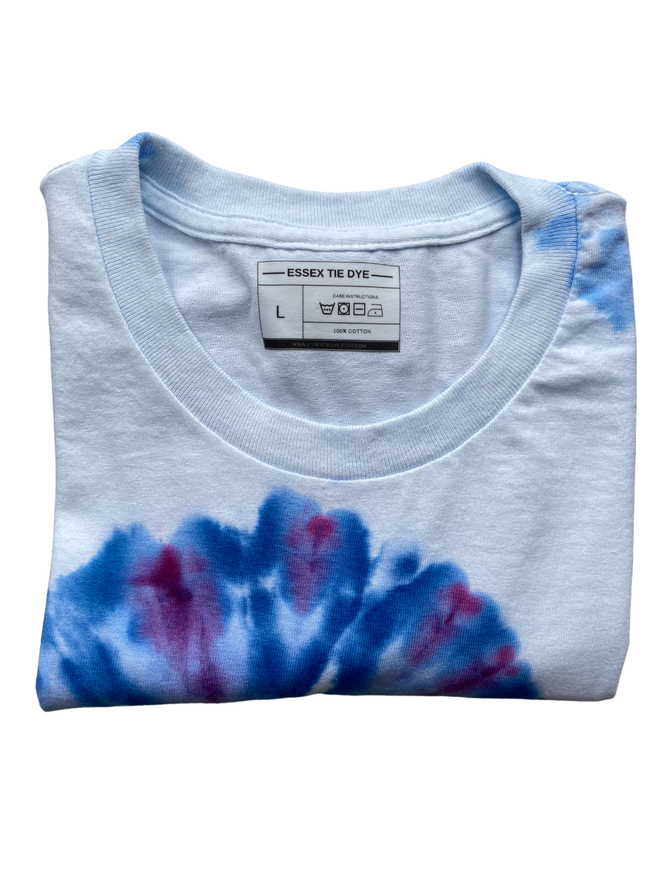 Periwinkle Ice Spiral Tie Dye T-Shirt, Adult, Youth, Unisex XS, S, M, L, XL, 2XL, 3XL, 4XL, 5XL, Dyed in the UK, Gift