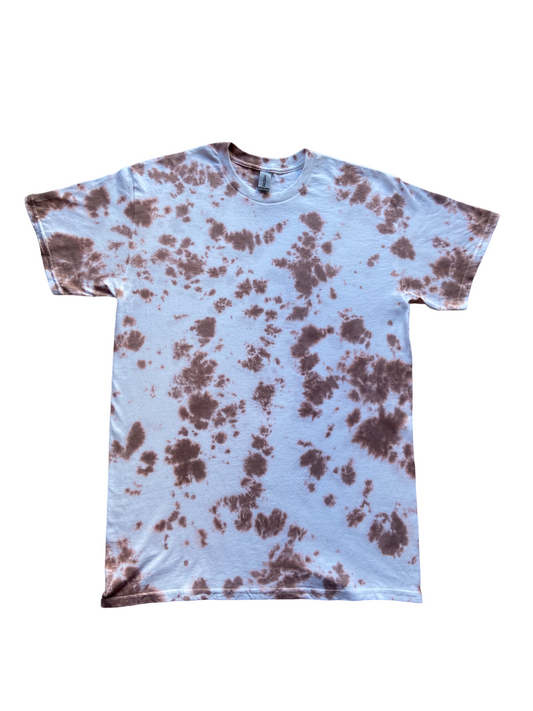 Dutch Chocolate Scrunch Tie Dye T-Shirt, Adult, Unisex, S, M, L, XL, 2XL, 3XL, 4XL, 5XL, Dyed in the UK, Gift