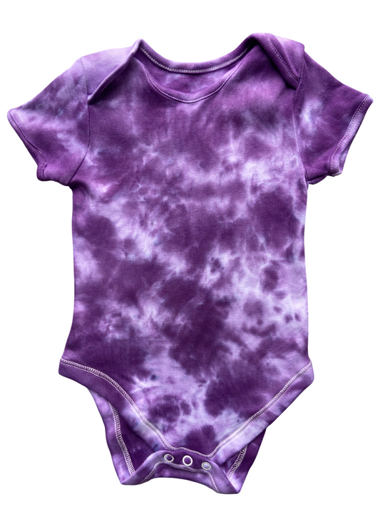 2 Tone Purple Baby Tie Dye Vest, 0-3 months, 3-6 months, 6-9 months, 9-12 months, 12-18 months, 18-24 months, Unisex, Gift, 100% Cotton.