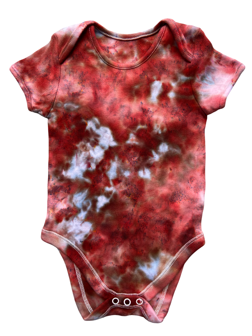 Blood Moon Ice Tie Dye Baby Vest, 0-3 months, 3-6 months, 6-9 months, 9-12 months, 12-18 months, 18-24 months, Handmade to order in the UK