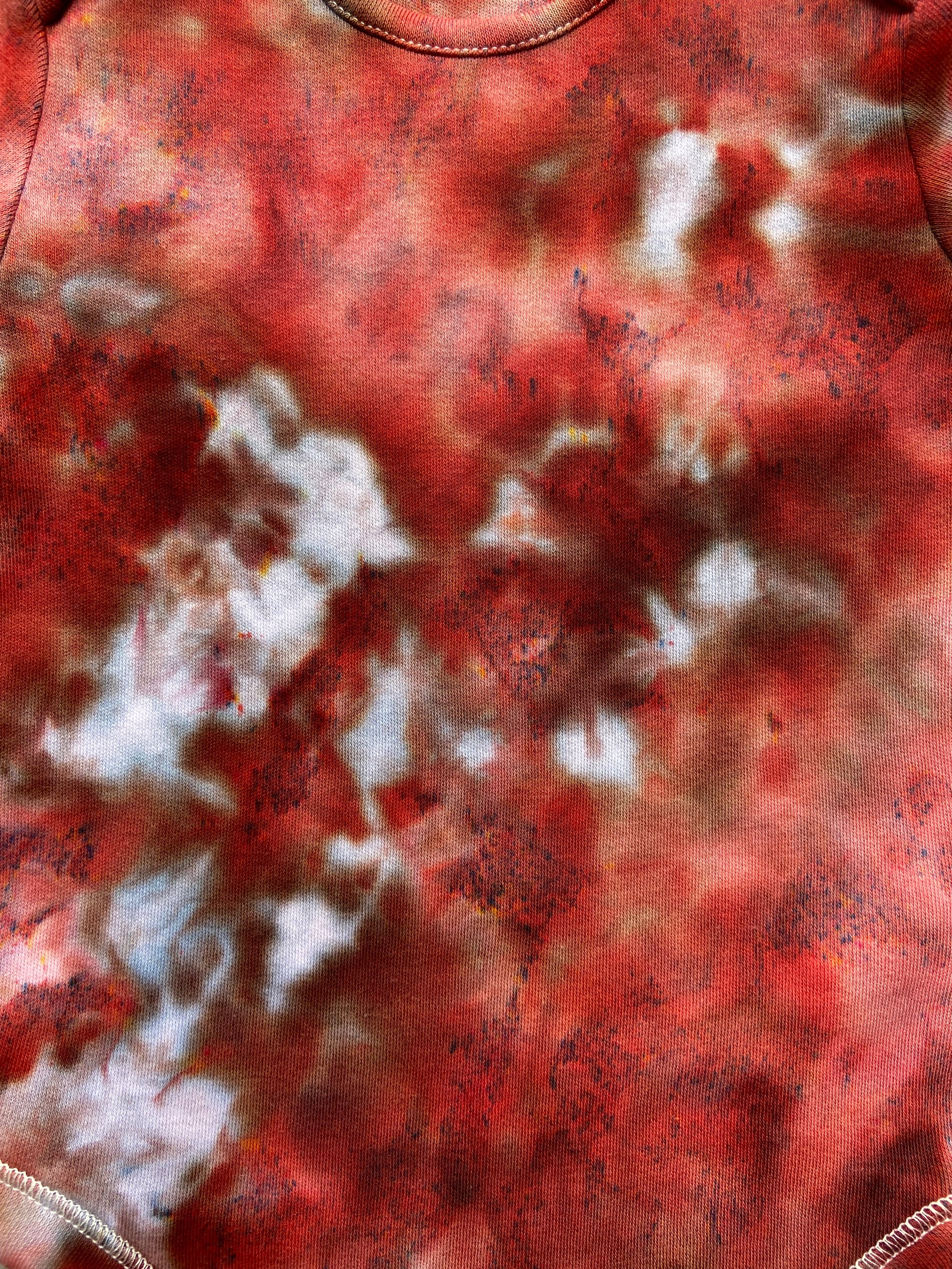 Blood Moon Ice Tie Dye Baby Vest, 0-3 months, 3-6 months, 6-9 months, 9-12 months, 12-18 months, 18-24 months, Handmade to order in the UK