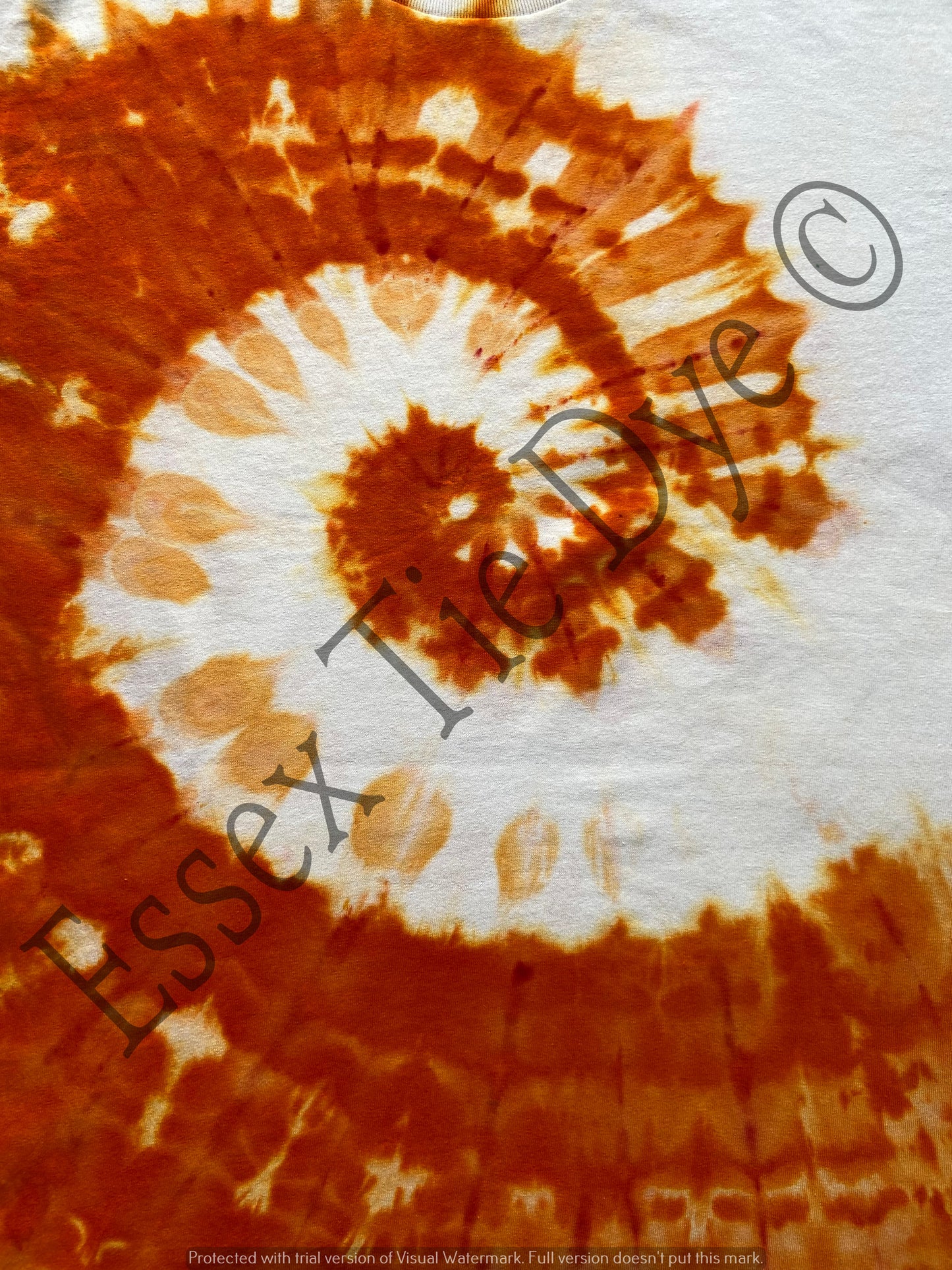 Soft Orange Ice Tie Dye Spiral